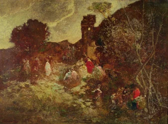 Don Quijote und Sancho Panza, um 1865